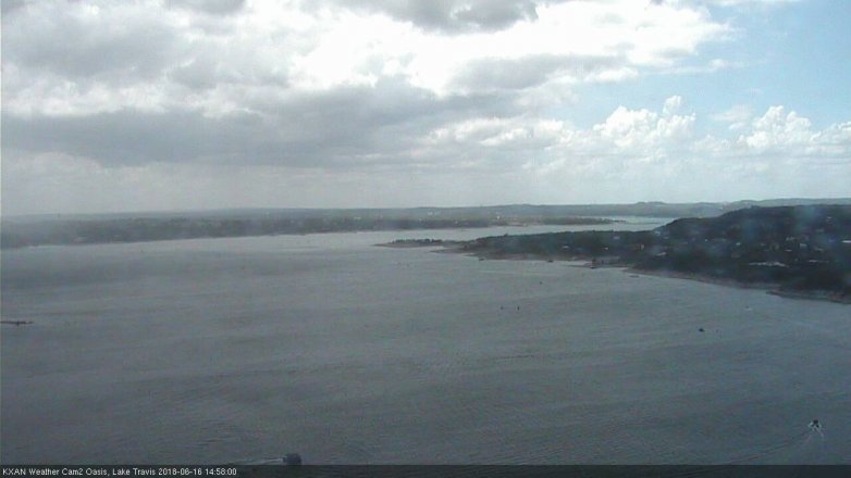 Lake Travis webcam, June 16, 2018 2:00 PM CT