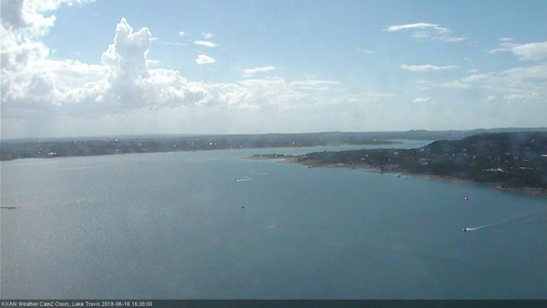 Lake Travis webcam, June 16, 2018 3:40 PM CT