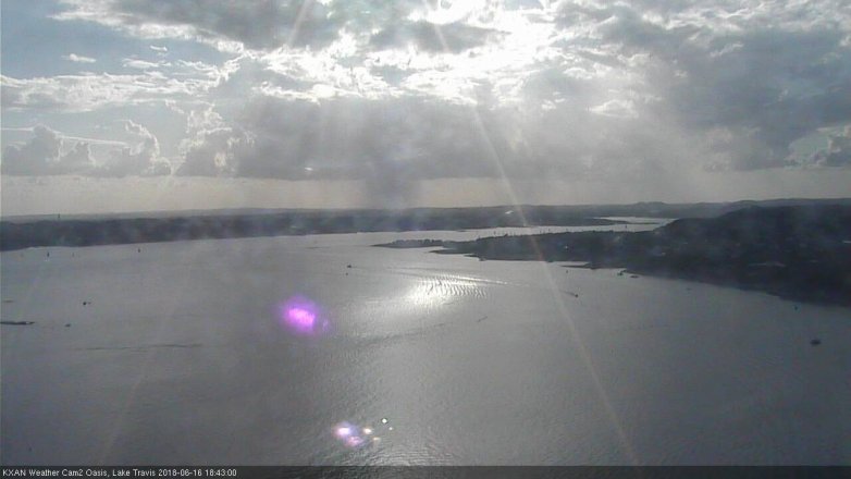 Lake Travis webcam, June 16, 2018 5:45 PM CT