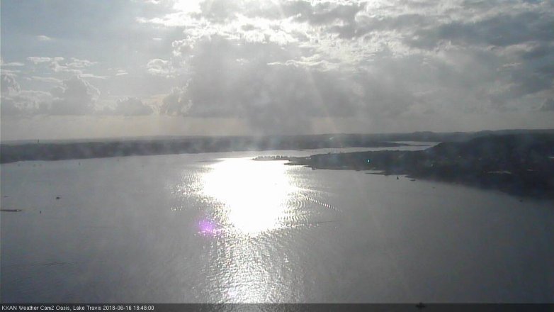Lake Travis webcam, June 16, 2018 5:50 PM CT