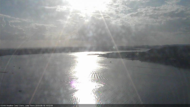 Lake Travis webcam, June 16, 2018 5:55 PM CT