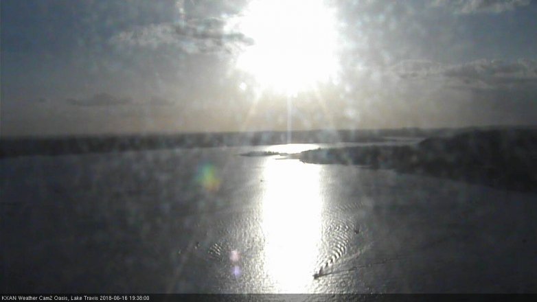 Lake Travis webcam, June 16, 2018 6:40 PM CT
