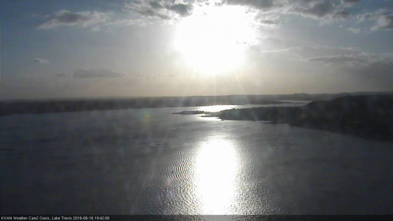 Lake Travis webcam, June 16, 2018 6:45 PM CT