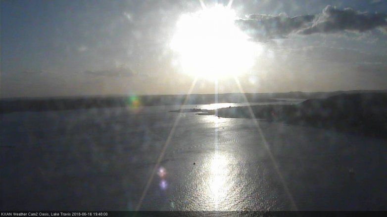 Lake Travis webcam, June 16, 2018 6:50 PM CT