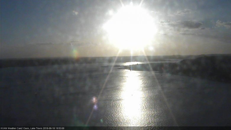 Lake Travis webcam, June 16, 2018 6:55 PM CT