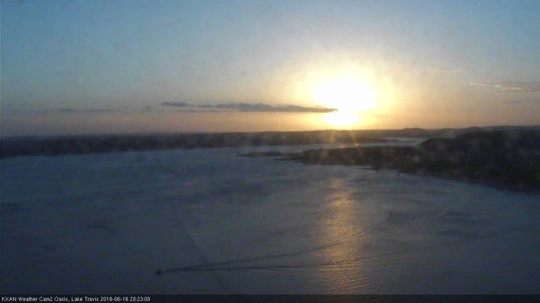 Lake Travis webcam, June 16, 2018 7:25 PM CT