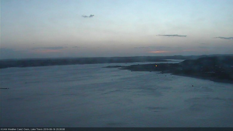 Lake Travis webcam, June 16, 2018 7:40 PM CT