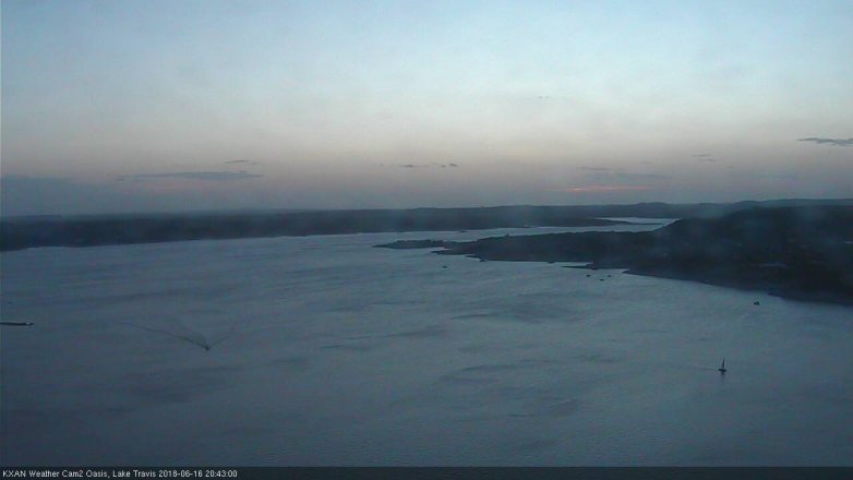 Lake Travis webcam, June 16, 2018 7:45 PM CT