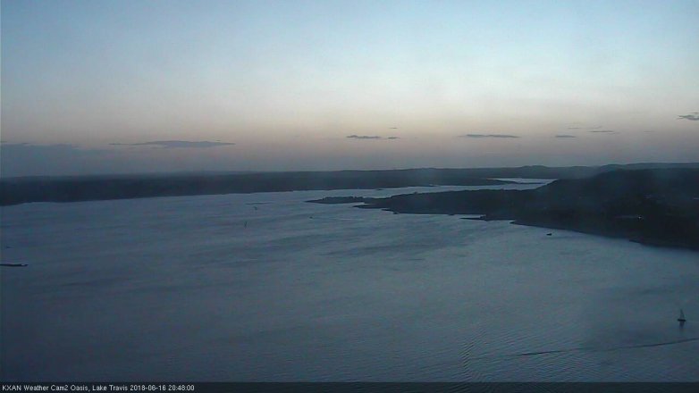 Lake Travis webcam, June 16, 2018 7:50 PM CT