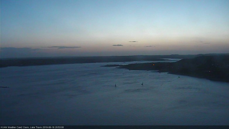 Lake Travis webcam, June 16, 2018 7:55 PM CT