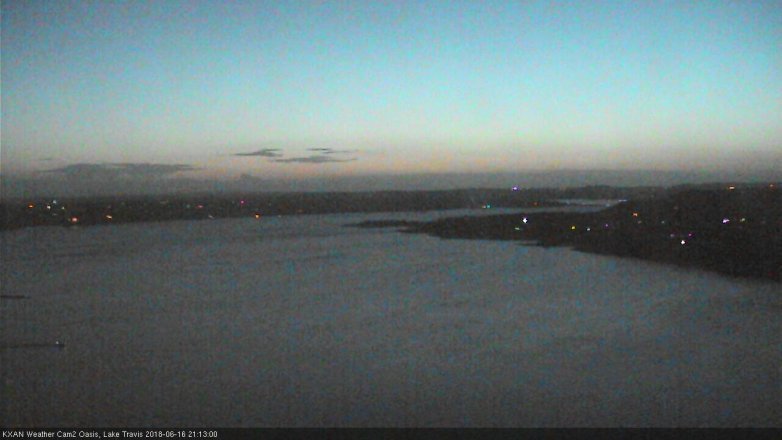 Lake Travis webcam, June 16, 2018 8:15 PM CT