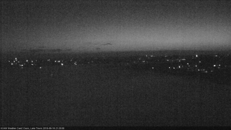Lake Travis webcam, June 16, 2018 8:30 PM CT