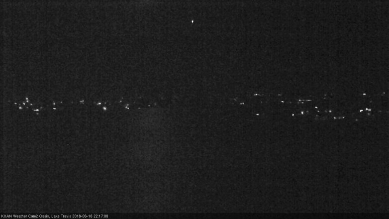 Lake Travis webcam, June 16, 2018 9:20 PM CT