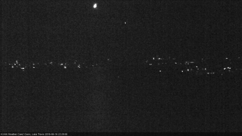 Lake Travis webcam, June 16, 2018 9:30 PM CT