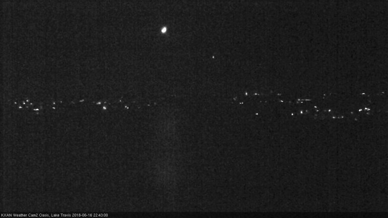 Lake Travis webcam, June 16, 2018 9:45 PM CT