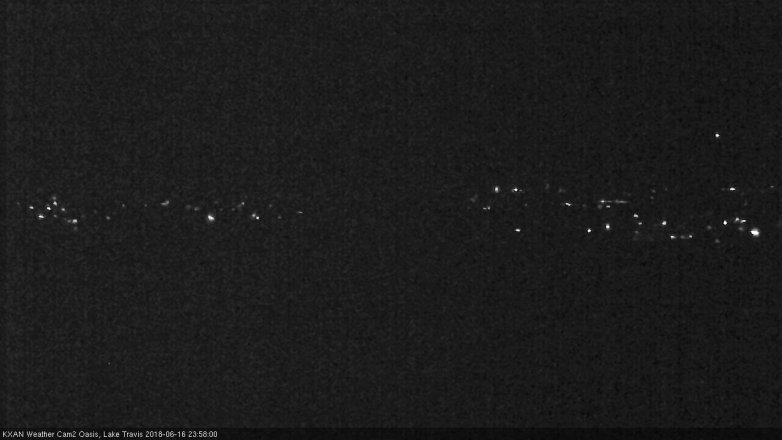 Lake Travis webcam, June 16, 2018 11:00 PM CT