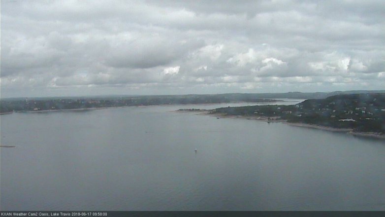 Lake Travis webcam, June 17, 2018 9:00 AM CT