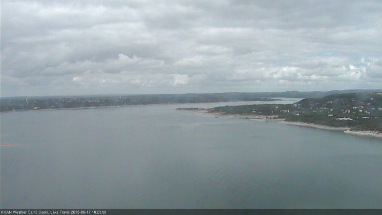 Lake Travis webcam, June 17, 2018 9:25 AM CT