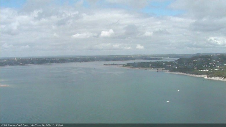 Lake Travis webcam, June 17, 2018 9:55 AM CT