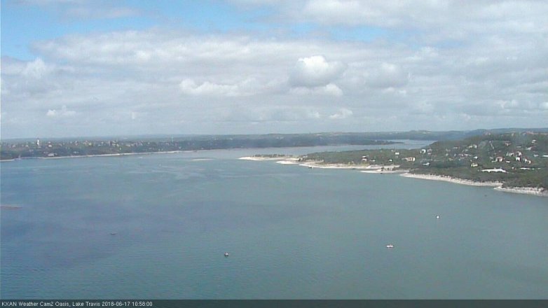 Lake Travis webcam, June 17, 2018 10:00 AM CT