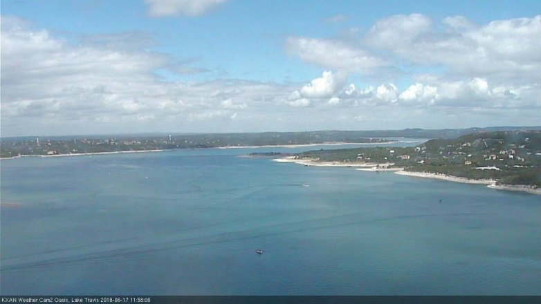 Lake Travis webcam, June 17, 2018 11:00 AM CT