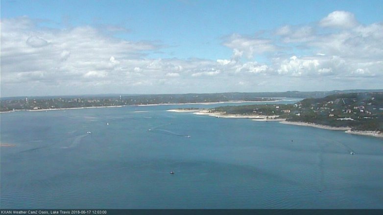 Lake Travis webcam, June 17, 2018 11:05 AM CT