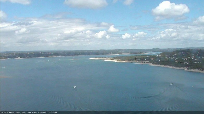 Lake Travis webcam, June 17, 2018 11:15 AM CT