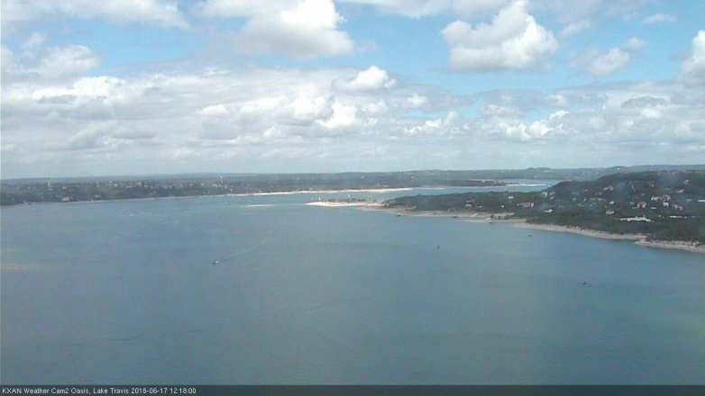 Lake Travis webcam, June 17, 2018 11:20 AM CT