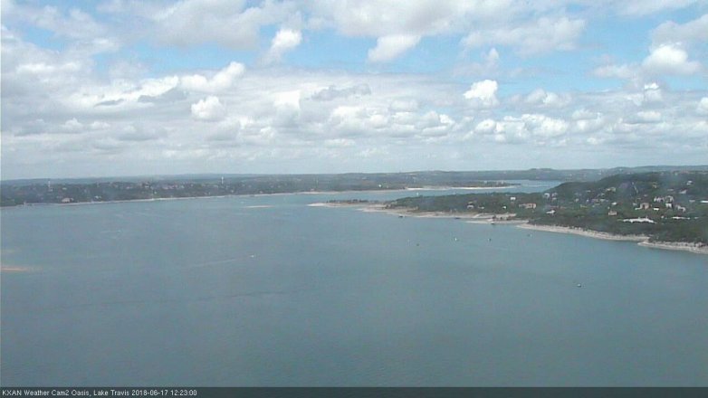 Lake Travis webcam, June 17, 2018 11:25 AM CT