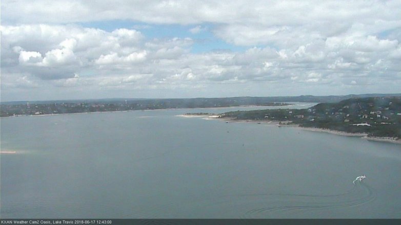 Lake Travis webcam, June 17, 2018 11:45 AM CT