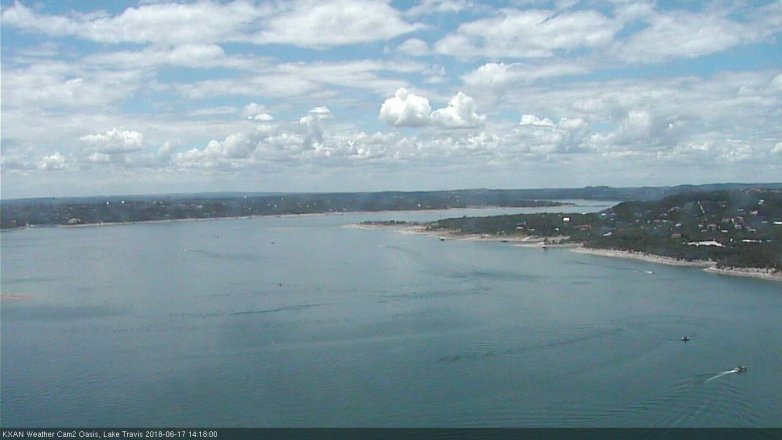 Lake Travis webcam, June 17, 2018 1:20 PM CT