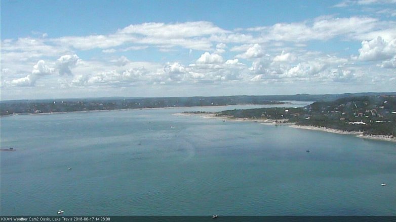 Lake Travis webcam, June 17, 2018 1:30 PM CT