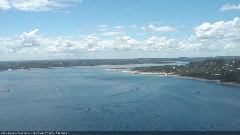 Lake Travis webcam, June 17, 2018 1:40 PM CT