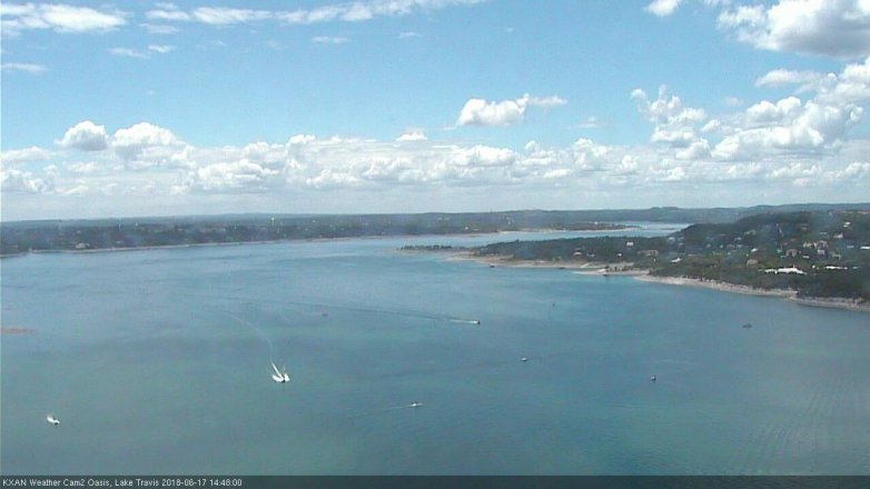Lake Travis webcam, June 17, 2018 1:50 PM CT