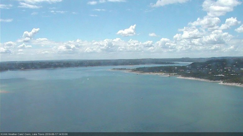 Lake Travis webcam, June 17, 2018 1:55 PM CT