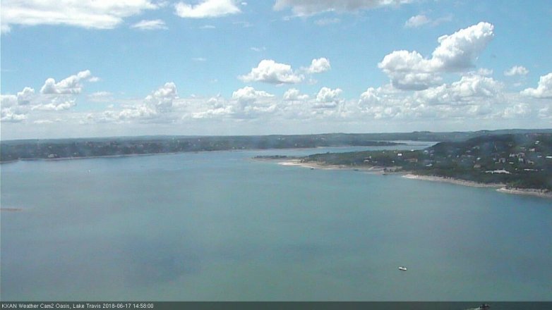 Lake Travis webcam, June 17, 2018 2:00 PM CT