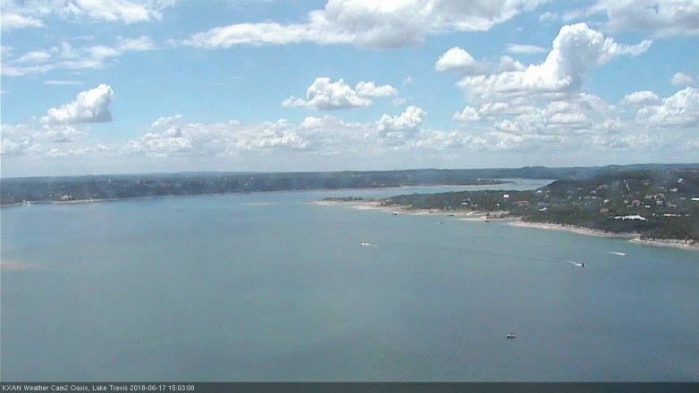 Lake Travis webcam, June 17, 2018 2:05 PM CT