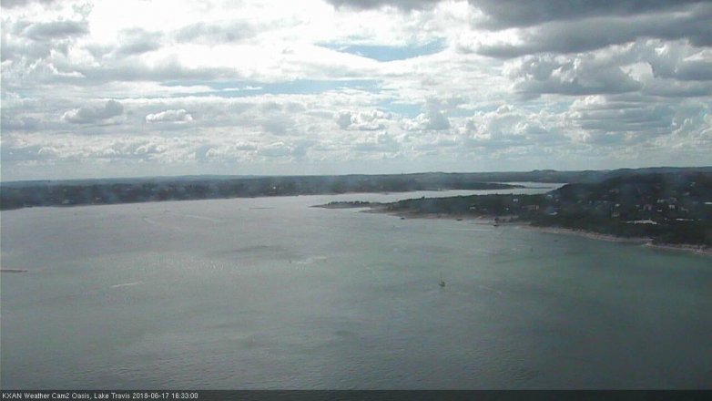 Lake Travis webcam, June 17, 2018 3:35 PM CT