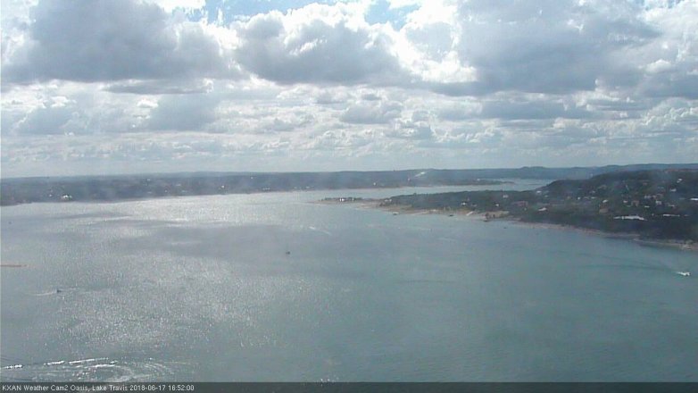 Lake Travis webcam, June 17, 2018 3:55 PM CT
