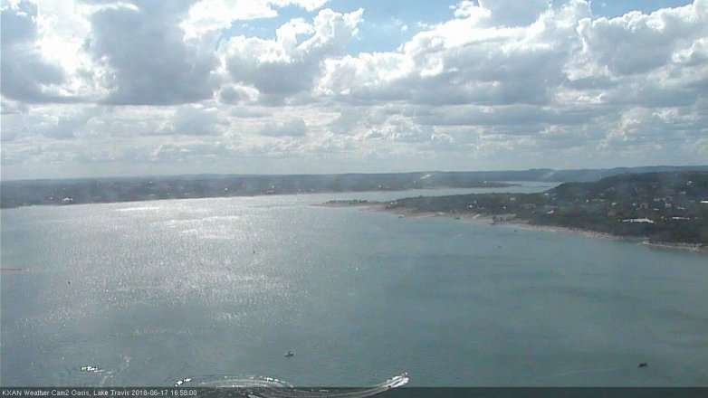 Lake Travis webcam, June 17, 2018 4:00 PM CT