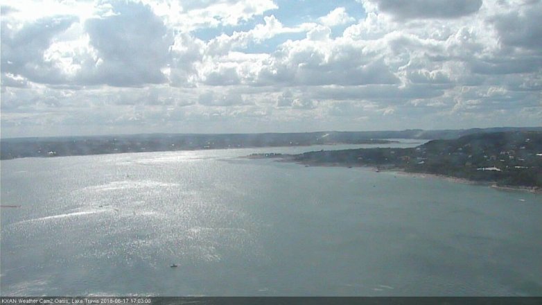 Lake Travis webcam, June 17, 2018 4:05 PM CT
