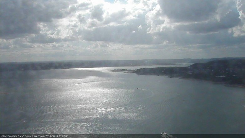 Lake Travis webcam, June 17, 2018 4:40 PM CT