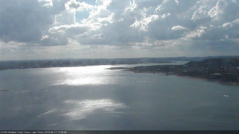 Lake Travis webcam, June 17, 2018 4:55 PM CT