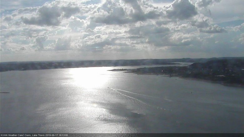 Lake Travis webcam, June 17, 2018 5:15 PM CT