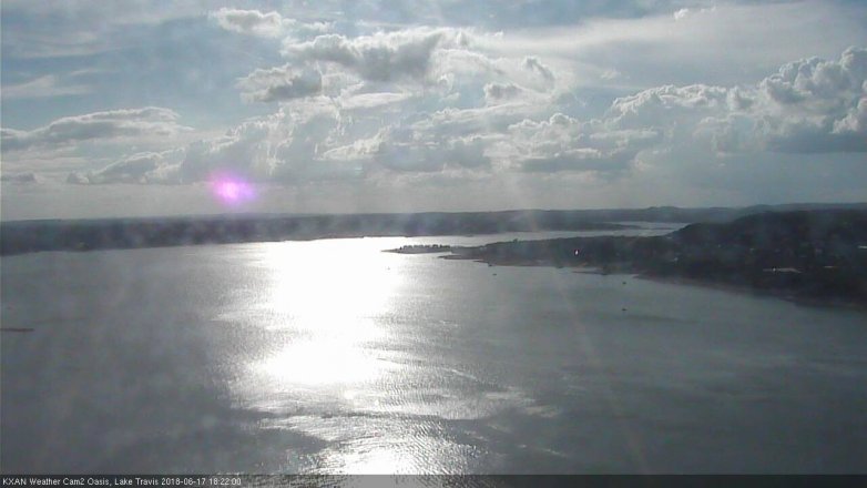 Lake Travis webcam, June 17, 2018 5:25 PM CT