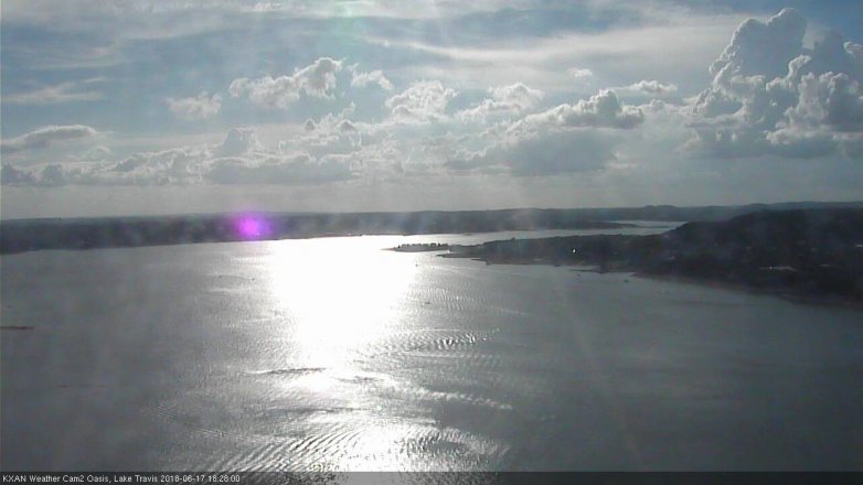 Lake Travis webcam, June 17, 2018 5:30 PM CT