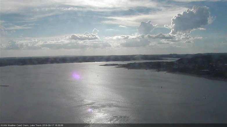 Lake Travis webcam, June 17, 2018 5:40 PM CT