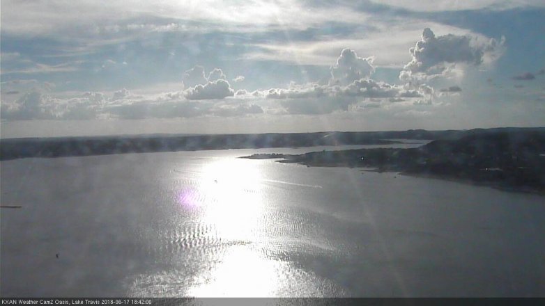 Lake Travis webcam, June 17, 2018 5:45 PM CT