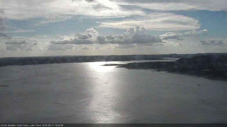 Lake Travis webcam, June 17, 2018 5:55 PM CT