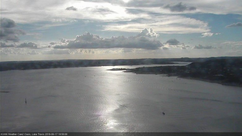 Lake Travis webcam, June 17, 2018 6:00 PM CT